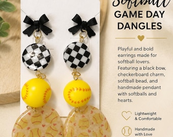 Softball Game Day Dangle earrings