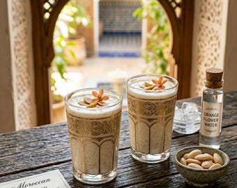 Receta de batido de almendras marroquí con flor de naranjo