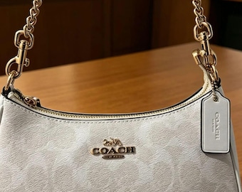Coach Signature Canvas Convertible Shoulder Bag | Coach Teri Chalk White