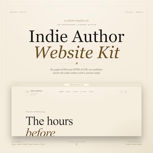 Indie Author Website Template • Literary HTML/CSS Kit (Instant Download)
