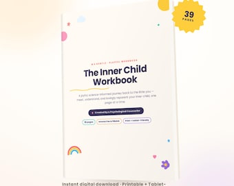 Werkboek voor de heling van je innerlijke kind | 39 pagina's tellend printbaar zelfzorgdagboek voor heropvoeding en schaduwwerk | Gemaakt door een psycholoog