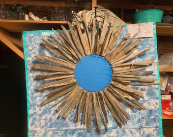 Driftwood Mirror Wreath NOT  for sale Custom Order Sample.
