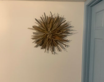 Driftwood Wreath Indoor/Outdoor 26" Cape Cod Ocean Driftwood "Cross Rip" by apresto
