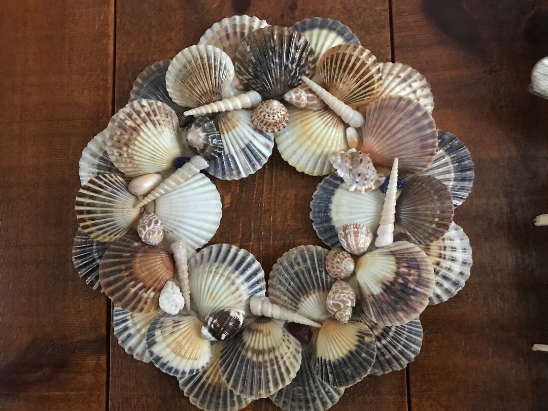 Cape Cod Bay Scallop Wreath Accented With Shells From the Abacos. ( by ...