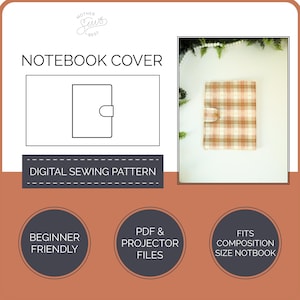 Mönster för sömnad av omslag till anteckningsbok i PDF-format | Nybörjarvänligt