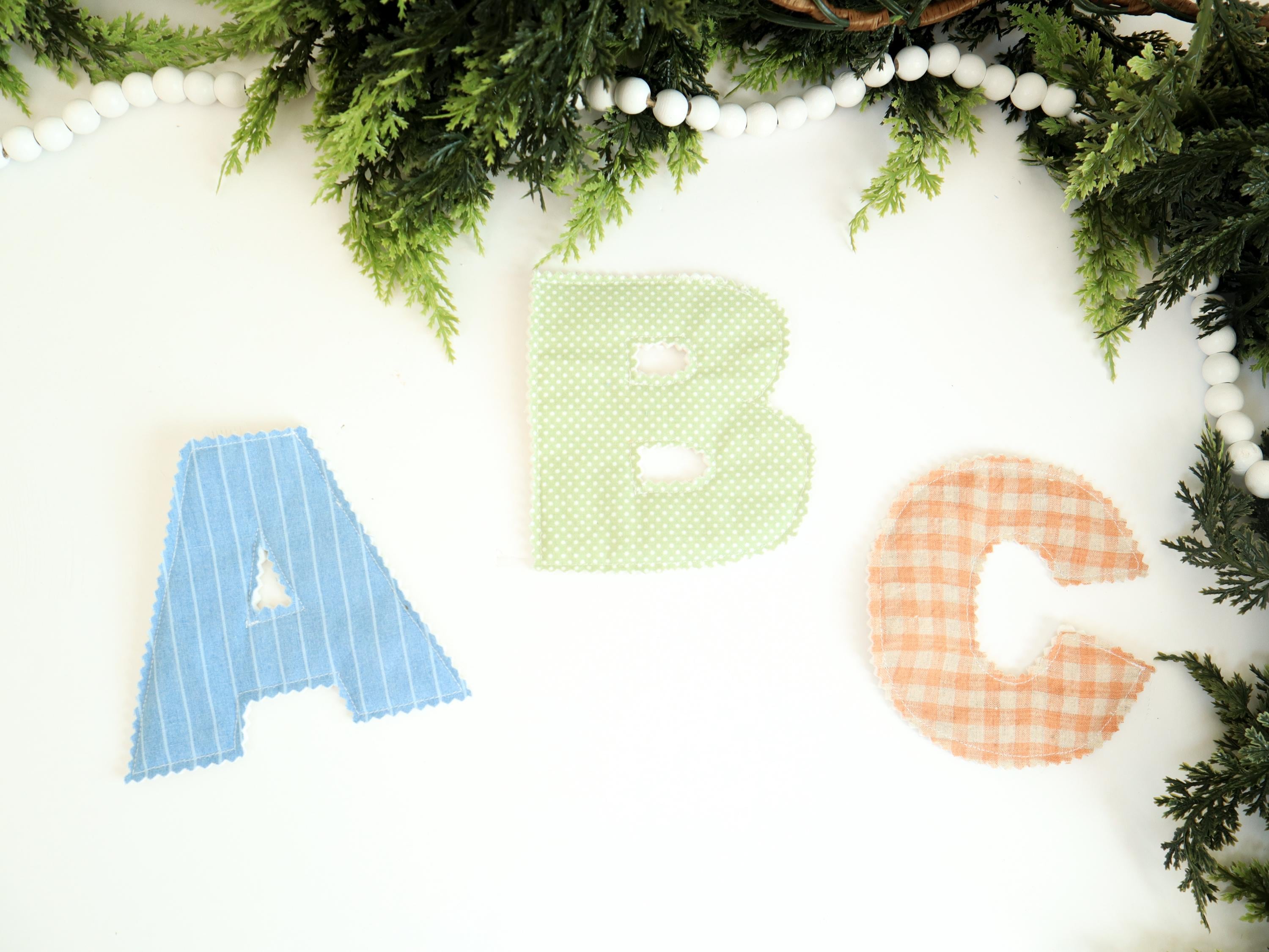 Sewing Pattern Lettering Alphabet Letters Sewing Pattern PDF | Soft Fabric Letters DIY ...