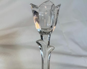Vintage Toscany Tulip Crystal Candlestick holder