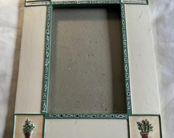 Vintage 99’ Ceramic Pfaltzgraff Herb Picture Frame