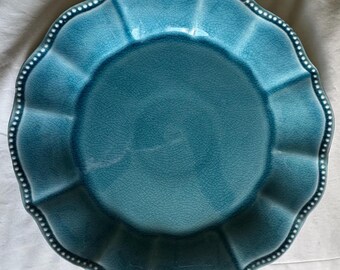 Blue Scalloped Pioneer Woman Plates (set of 2)