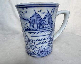 Nantucket Blue and White Mug