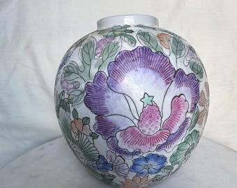 Vintage Floral Porcelain Vase