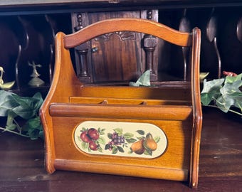 Wood Utensils Holder /Organizer