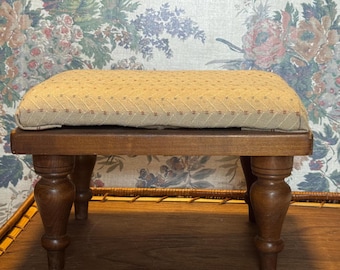Small Vintage Upholstered Footstool