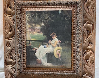 In Love by Marcus Stone Framed Art Print