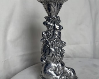 Vintage Arthur Court Aluminum Rabbit Candlestick Holder