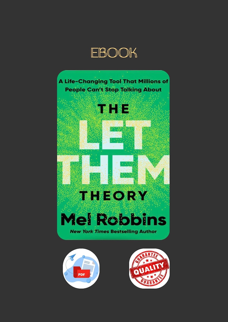 Może przedstawiać: Okładka e-booka do "The Let Them Theory" autorstwa Mel Robbins. Tytuł jest dużymi białymi literami na zielonym tle. Okładka zawiera r&oacute;wnież tekst "A Life-Changing Tool That Millions of People Can't Stop Talking About."