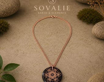 Collana con ciondolo in orgonite a forma di cubo di Metatron / Catena in rame puro da 50 cm / Ciondolo con geometria sacra