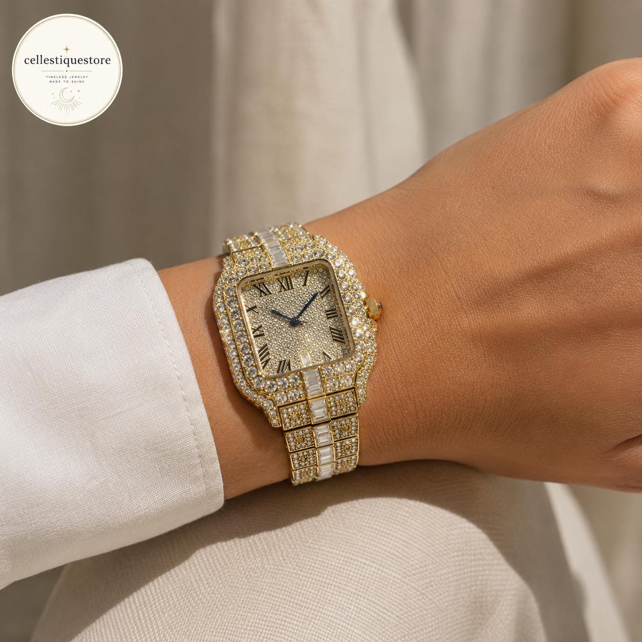 Square gold watch - Etsy 日本