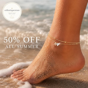 Custom Gold Initial Anklet, Butterfly Charm Anklet, Double Layer Beach Anklet, Dainty Summer Ankle Bracelet, Gift for Her