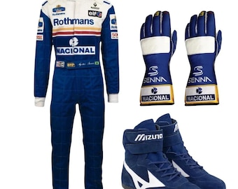 Custom Embroidered Kart Racing Suit Kit | Personalized Racing Suit |Shoes, Gloves & Balaclava Included | Elite