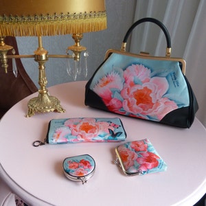 Retro handbag set of 4, Vintage handbag, Idda, gift for her, gift mom, Woody Ellen handbag, christmas gift, valentine gift ideas,bridal gift