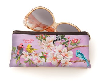 bolsa de maquillaje retro, estuche de bolígrafo vintage, Bloom, regalo para ella, regalo para mamá, flor de regalo de San Valentín, flor de bolsa de gafas, ideas de regalos de Navidad