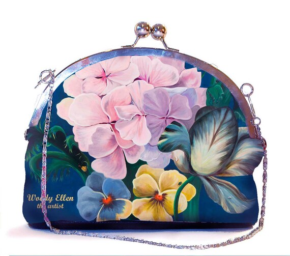 Retro clip purse, clutch bag, Eden, birthday gift, gift for her, gift for mom, Woody Ellen handbag, christmas gifts, valentine gift ideas
