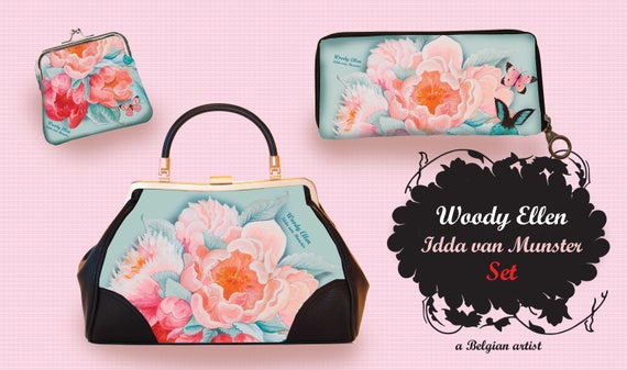 retro handbag set, vintage handbag set, Idda design, christmas, gift, gift for her, Woody Ellen handbag, christmas gift ideas,valentine gift