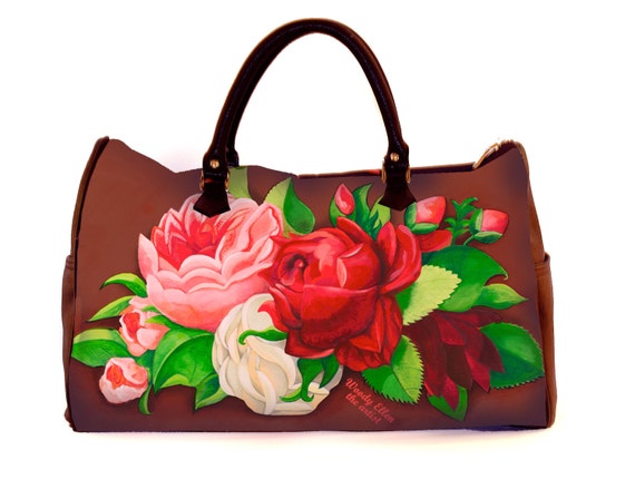 Travel bag,Red Paris,weekend bag,birthday gift,gifts for her,gifts for mom,Woody Ellen handbag,christmas gifts,christmas gift ideas,gifts