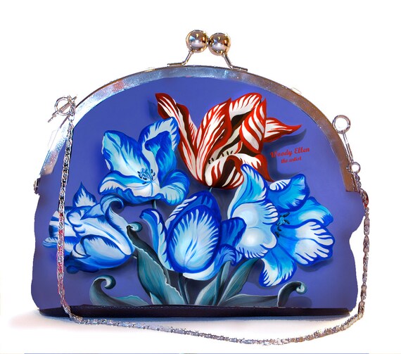 Retro clip purse,clutch bag,Porcelain,birthday gift,gifts for her,gifts for mom,Woody Ellen handbag,christmas gifts,christmas gift ideas