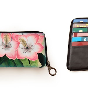 Retro wallet, vintage wallet, Libre, flower, kolibri, humming bird, gift for her, gift mom, valentine gift,christmas gift idea,floral wallet