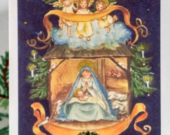 Tasha Tudor Nativity Greeting Card