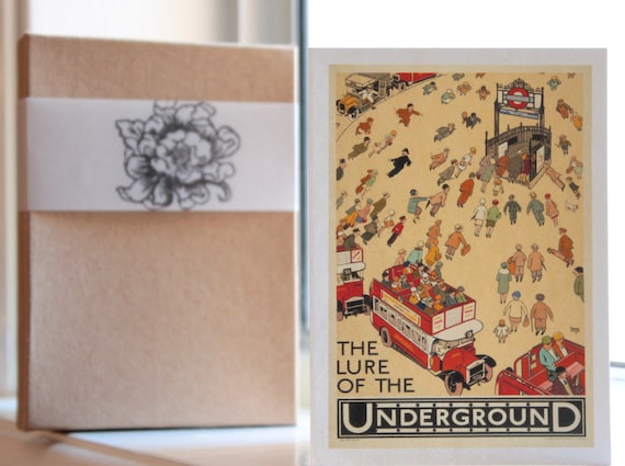 Boxed Note Cards of Vintage London Underground Posters 