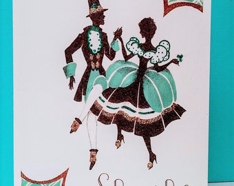St Patricks Day Card with Traditional Irish Dancers