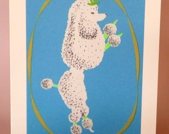 Birthday Card with Dancing Poodle