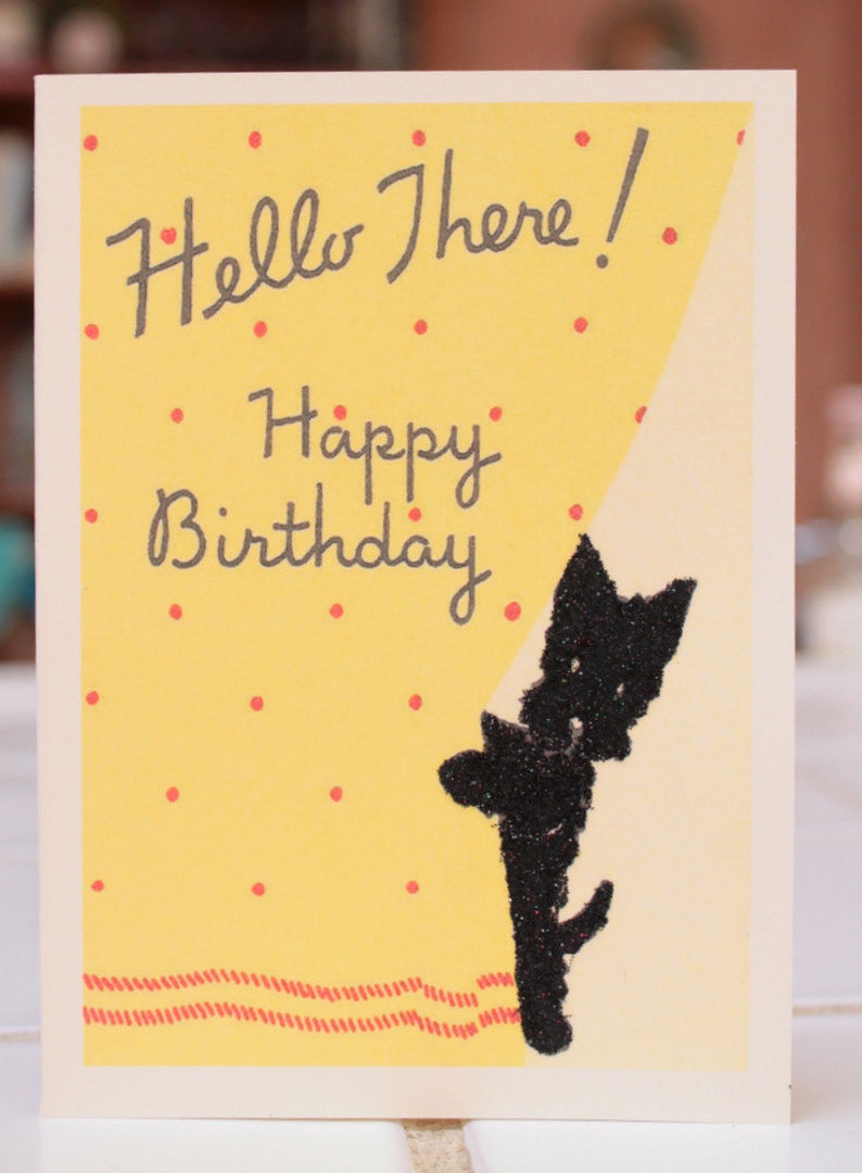 Birthday Card with Scottish Terrier image 1