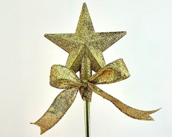 Gold Star 16" Fairy Wand Sprinkles Glitter, Christmas gift, Renaissance Dress, Flower Girl, Princess Wand, Fairy Godmother, Tinkerbell Wand