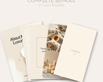 Canva Social Media Templates Bundle | 57 Instagram Story Carousel Pinterest Highlight Covers Coach