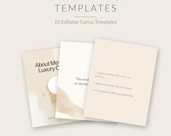 Coaches Instagram Post Templates | Minimal Beige Canva Bundle (Digital Download)