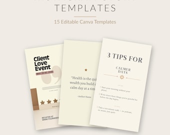 15 Minimal Beige Instagram Story Templates for Coaches (Canva Download)