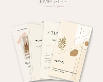 15 Minimal Beige Instagram Story Templates for Coaches (Canva Download)