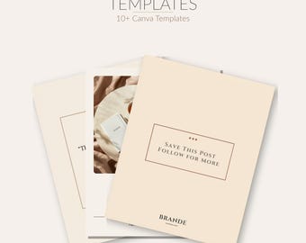 Minimal Beige Instagram Carousel Templates for Coaches | Editable Canva Slides (Digital Download)