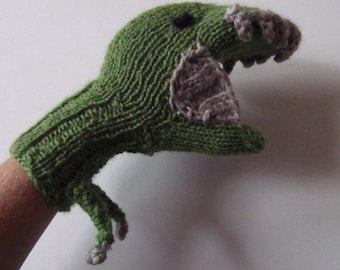 PATTERN: T-Rex Tyrannosaurus Dinosaur Mittens (for adult or child) - Knit and crochet