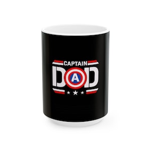 Captain Dad Mug | Superhero Shield Coffee Cup Bild 5