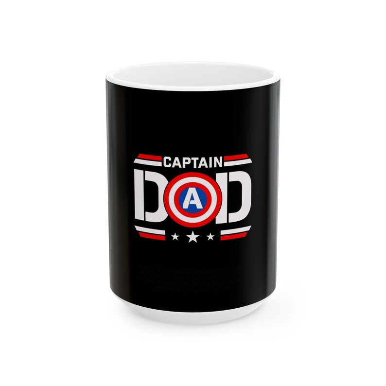 Captain Dad Mug | Superhero Shield Coffee Cup Bild 5