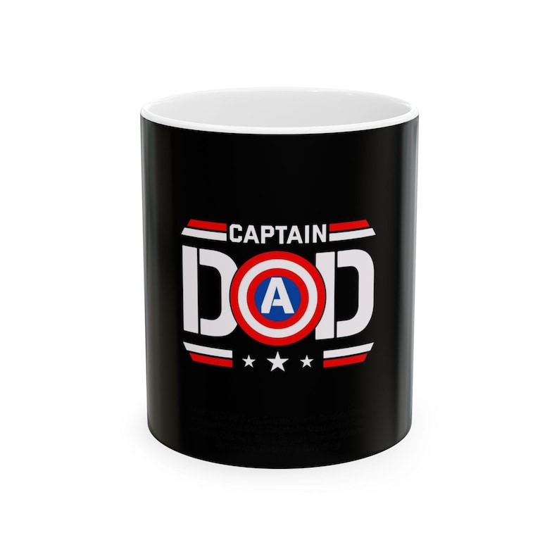 Captain Dad Mug | Superhero Shield Coffee Cup Bild 1