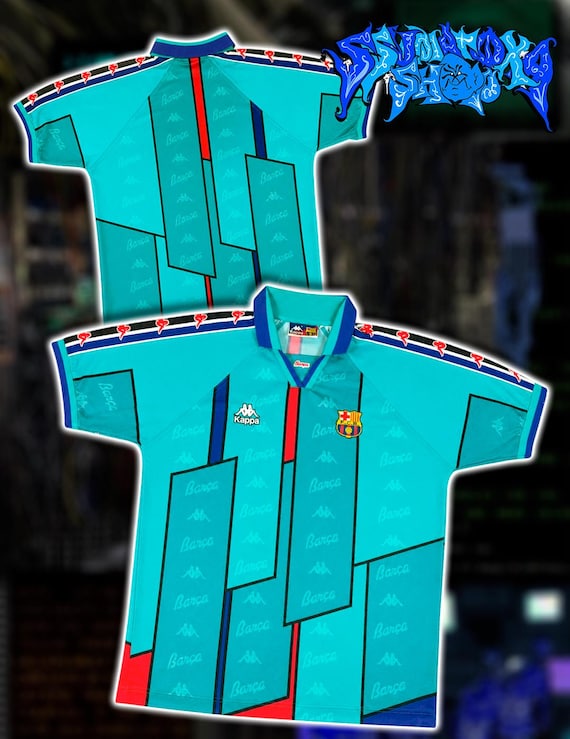Vintage FC Barcelona X Kappa Away Jersey – 1995/97 – Turquoise