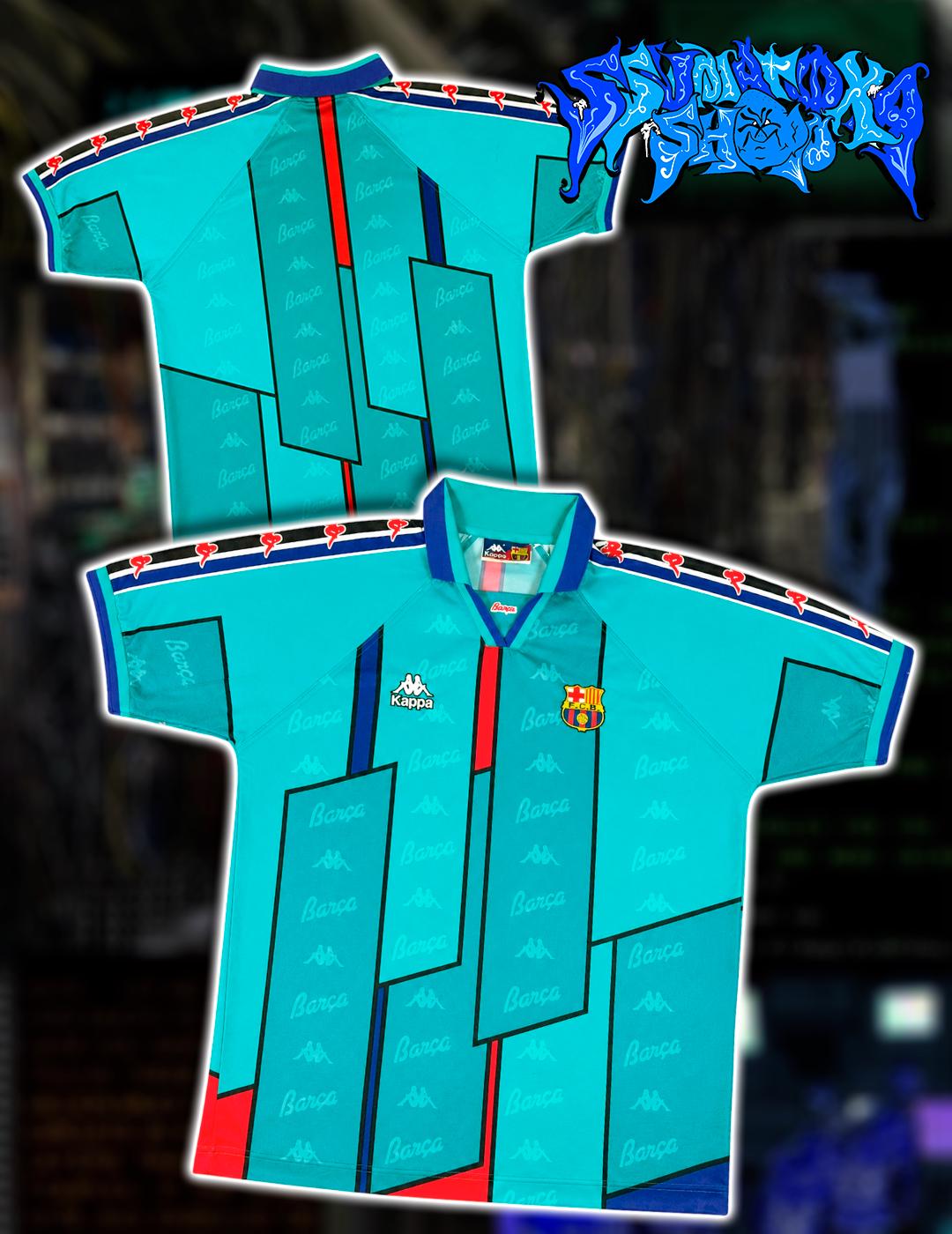 Vintage FC Barcelona X Kappa Away Jersey – 1995/97 – Turquoise