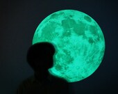 L-size Moonlight night-light wall-sticker, CLAIR DE LUNE (glow in the dark moon wall-sticker-50cm/19.6inch)