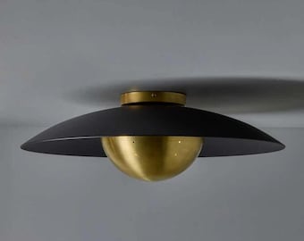 Brass Dome Ceiling Light Mid-Century Modern Flush Mount light